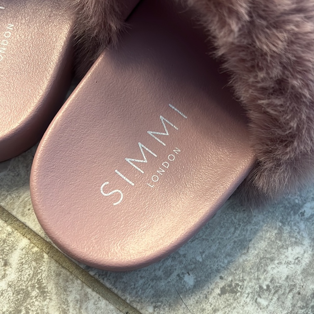 Fuzzy Slide Sandals - Picture 3 of 3